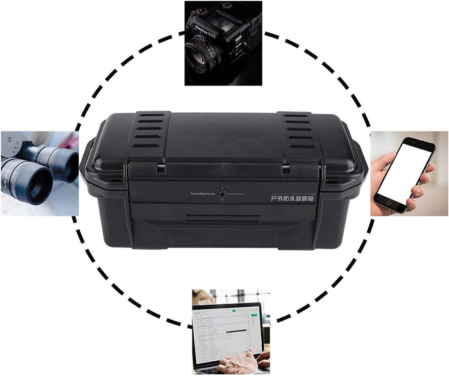 Wosune Outdoor Storage Case, PressureProof Black Sturdy Ammo Crate