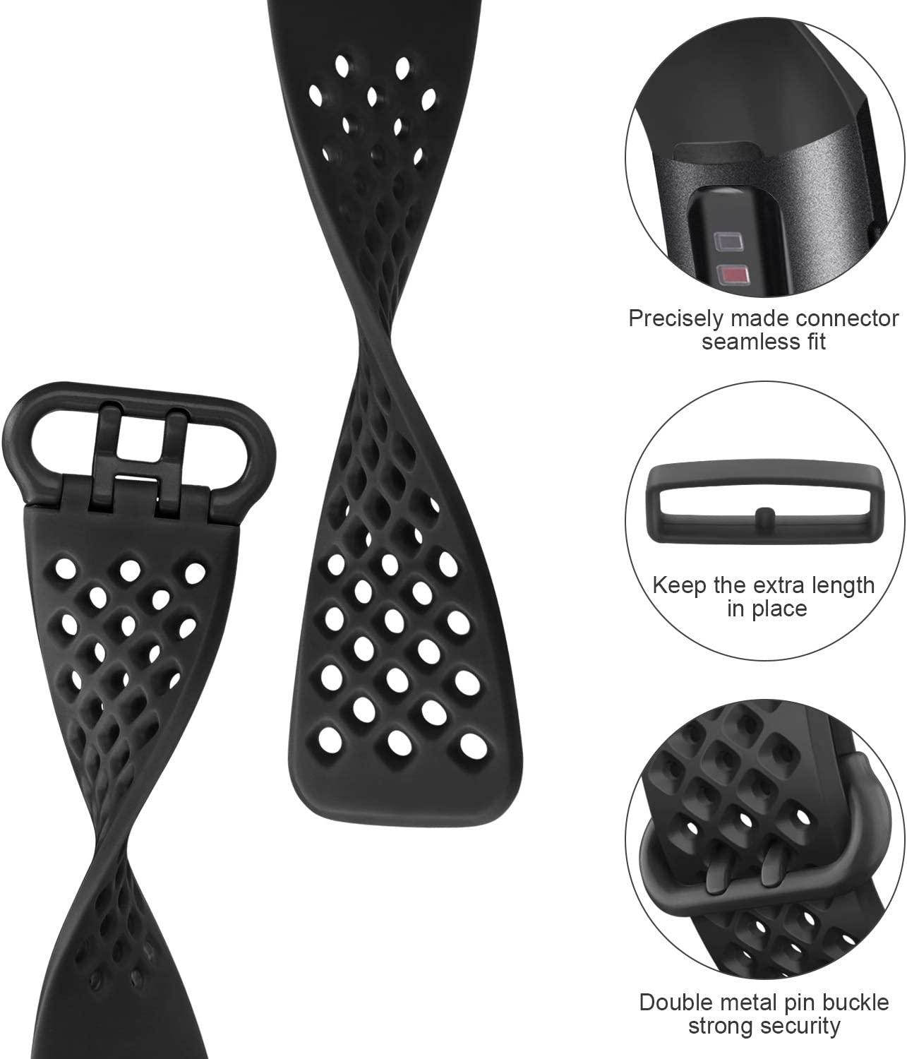 Cinturino KIBDSNG In Nylon Intrecciato Per Fitbit Charge 4 E Charge 3 – Morbido, Traspirante, Regolabile, Per Uomo E Donna