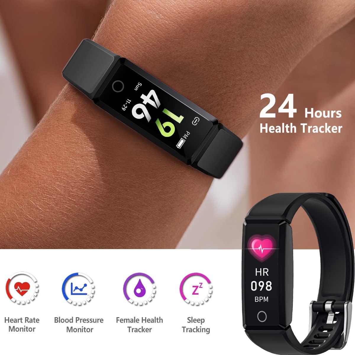 Waterproof fitness tracker w hr & bp monitor clearance
