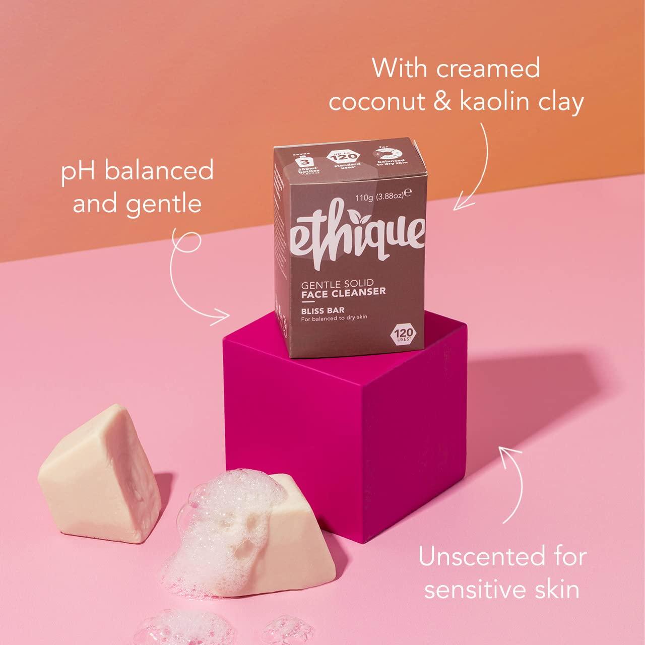 Ethique Bliss Bar Solid Face Cleanser for Balanced to Dry Skin - Vegan,  Cruelty-Free, Eco-Friendly - 3.88 oz | Buy Now with Express International  Delivery | GoSupps.com