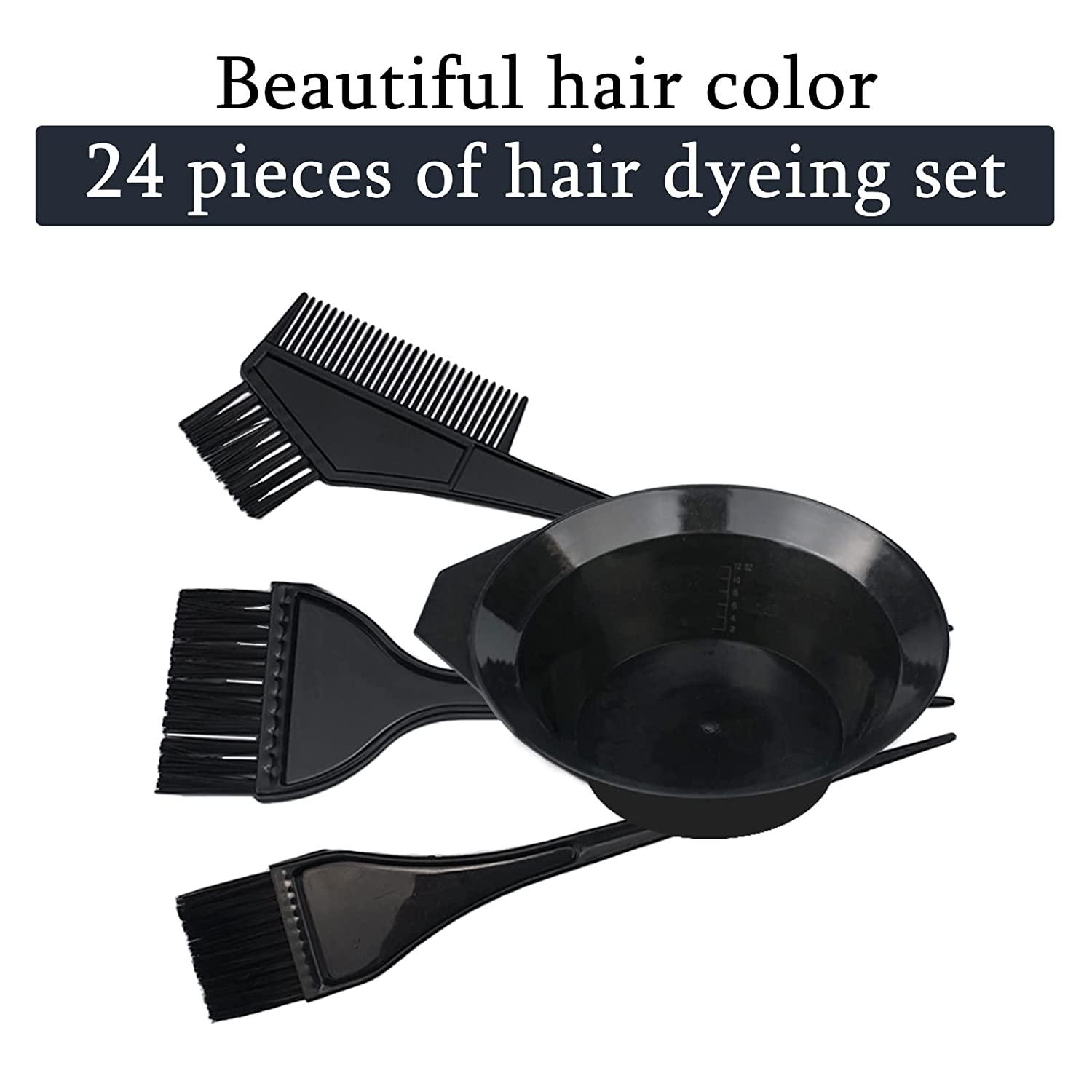 Nepak 24Piece Professional Salon Hair Coloring Kit Hair Dye Brush and Bowl Set for Perfect