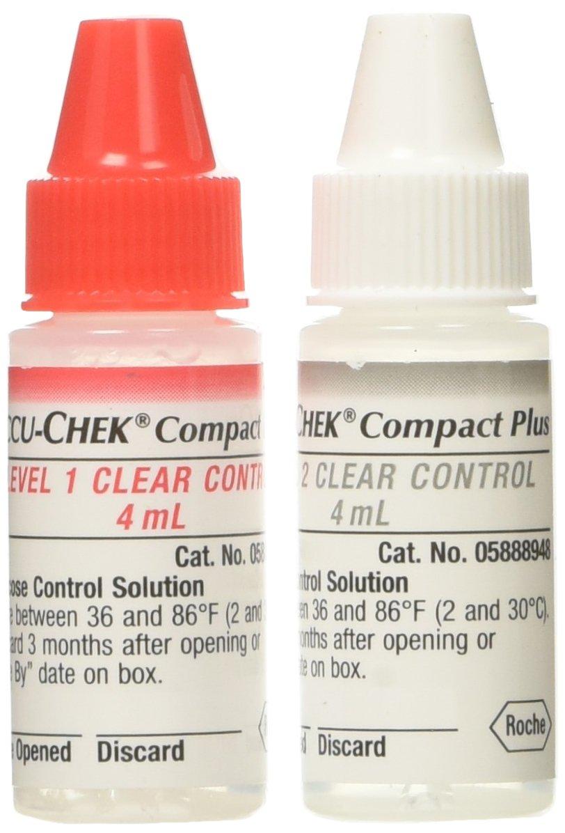 Accuchek Compact Plus Clear Control Solution Level 1 and Level 2