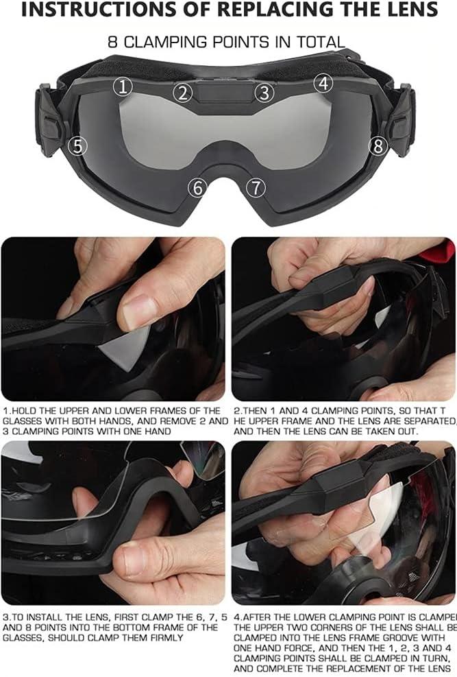 KODENOR Anti Fog Tactical Goggles with Fan for Cycling Hunting Hiking