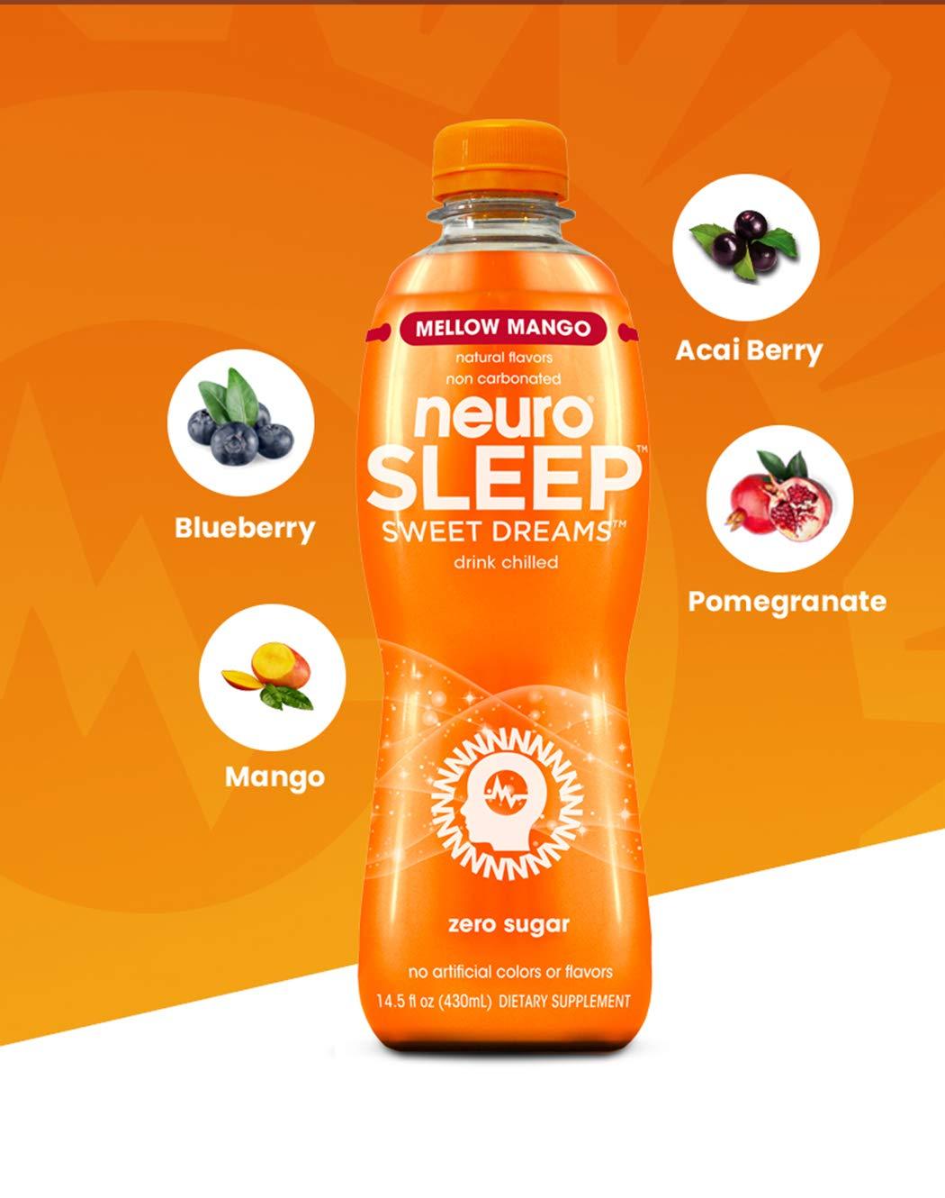 neuroSLEEP Mellow Mango Functional Beverage for Restful Sleep, Non