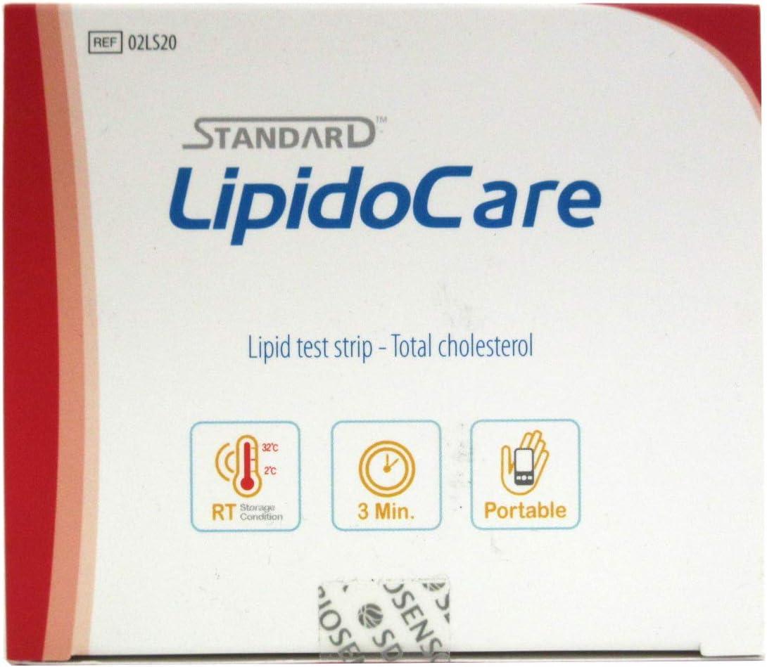 LipidoCare Meter + Total Cholesterol Test Strips + Glucose Test Strips