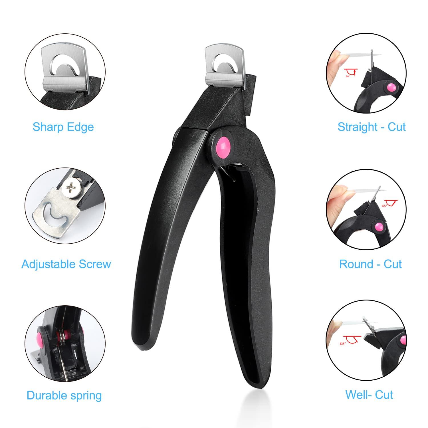 Adjustable Acrylic Nail Clipper, Stainless Steel Nail Tip Cutter with