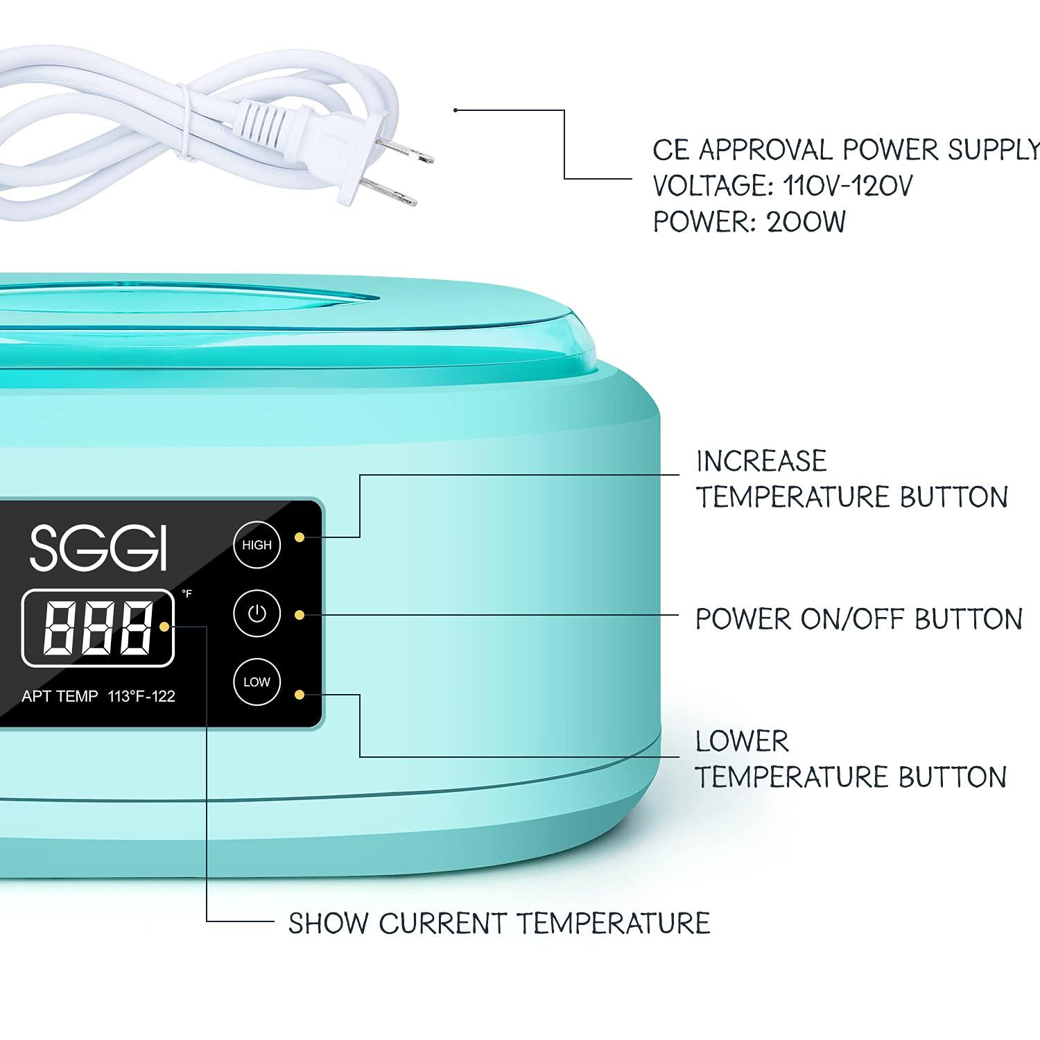 Paraffin Wax Machine for Hands and Feet SGGI Digital Wax Warmer 3000ML  Lager Capacity with 6 Packs of Paraffin Wax Refills (2.6lb), Help to  Moisturize, Smooth and Soften Skin, Great Gift for