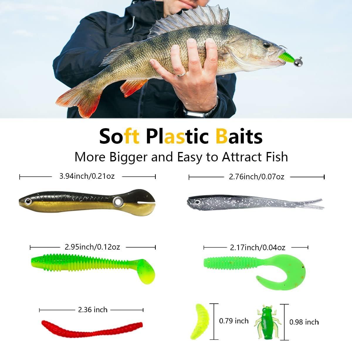 Real Look Soft Bait Steel, Plastic, Silicone Fishing Lure (Pack of 1, Size  50)