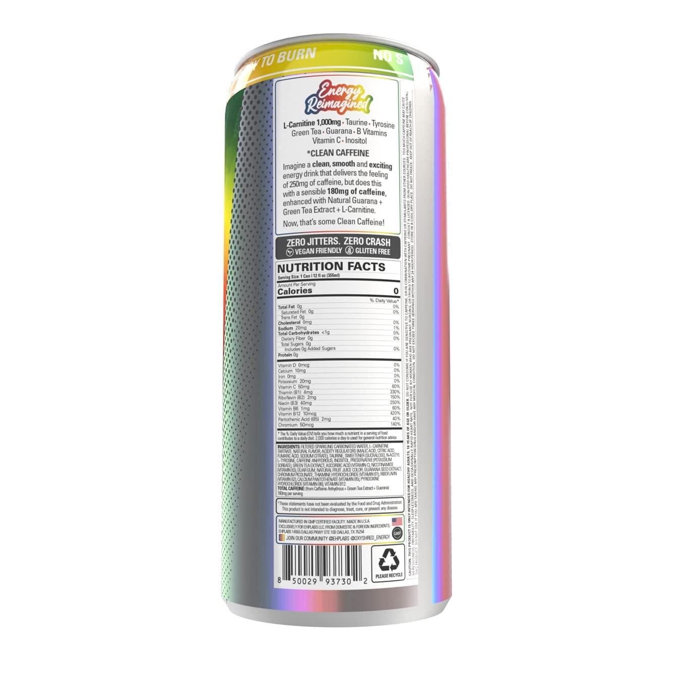 EHPlabs OxyShred Ultra Energy Drink - Performance Carbonated