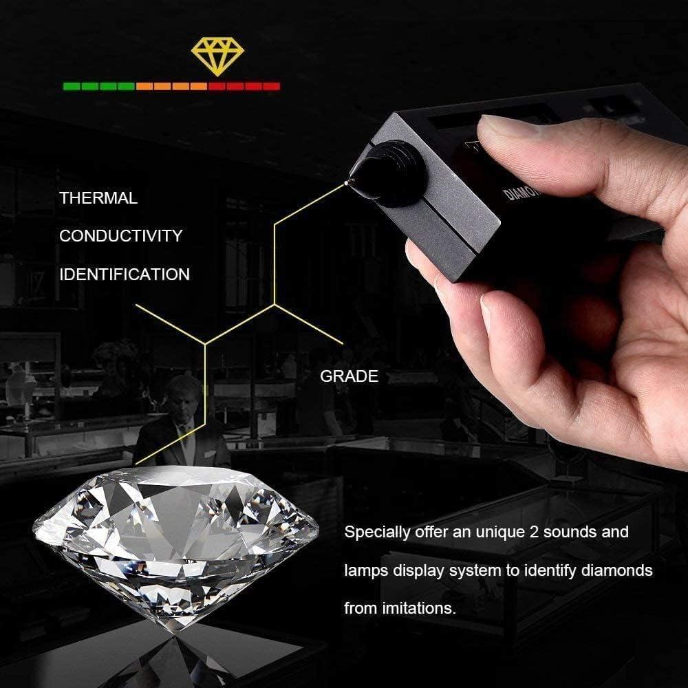 2-in 1 Portable Diamond Tester Pen with 60X LED Lighted Loupe Microscope  Magnifying Glasses Kit Combo Jeweler Testing Tool Kit