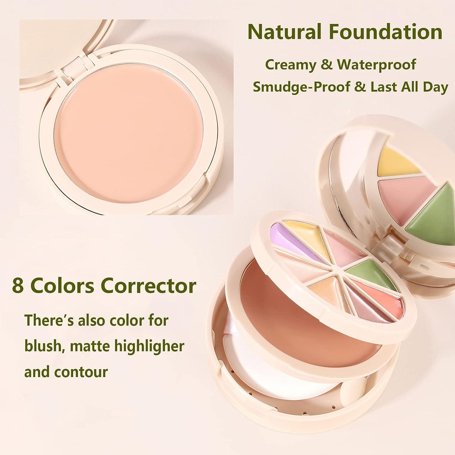 Rosarden All in One 8 Color Corrector Palette Cream Foundation, Full