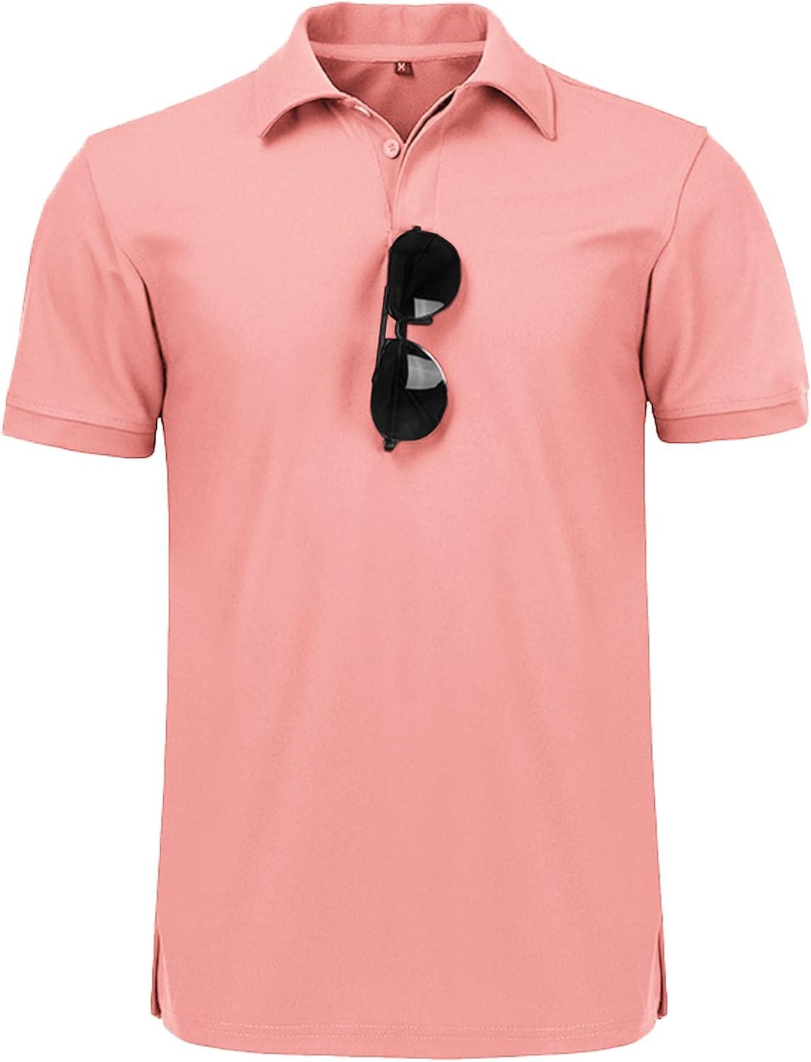 JACKETOWN Men's Moisture Wicking Polo Shirt - Short Sleeve