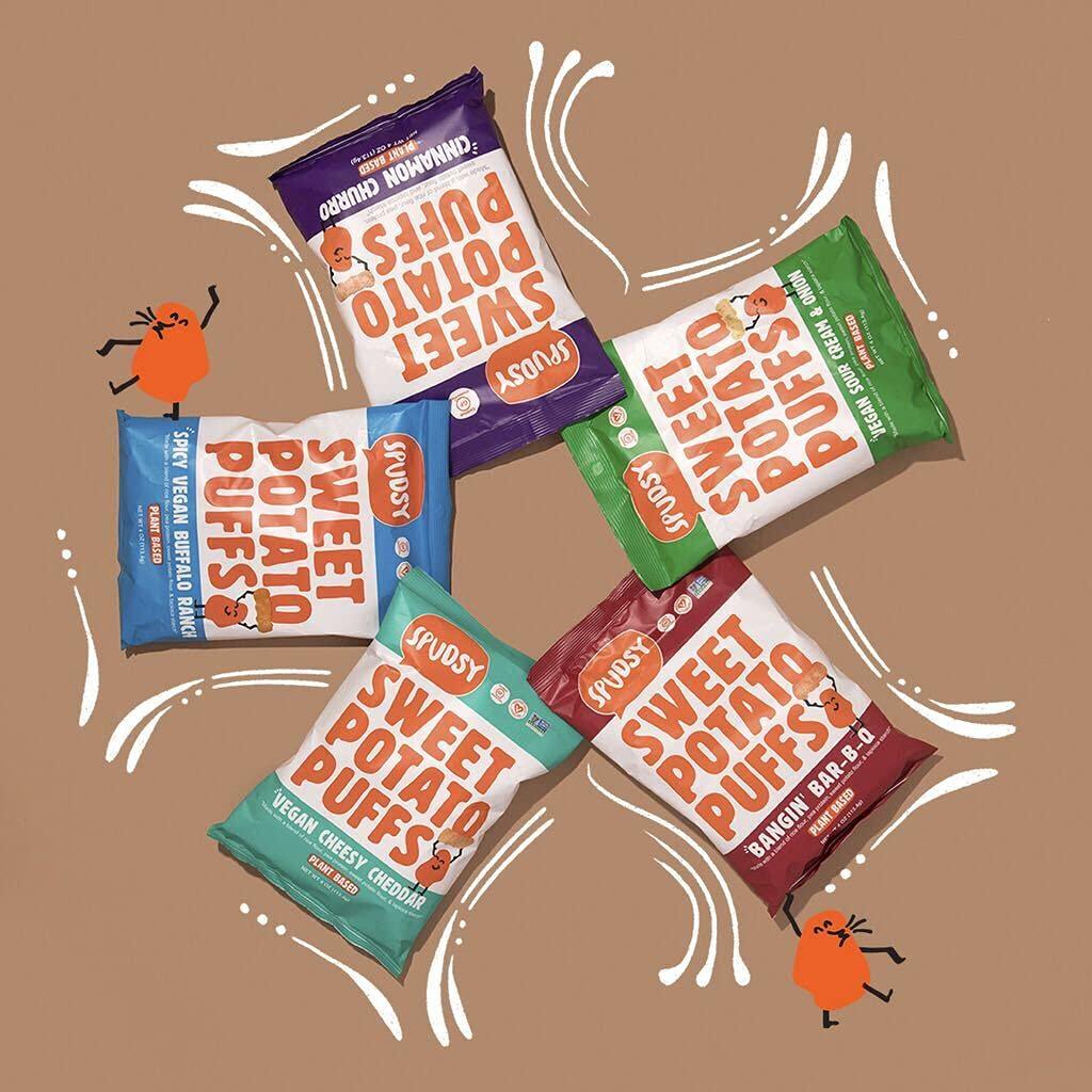 Spudsy Sweet Potato Puffs Vegan, Gluten Free Snacks PlantBased, Allergenfree, NonGMO