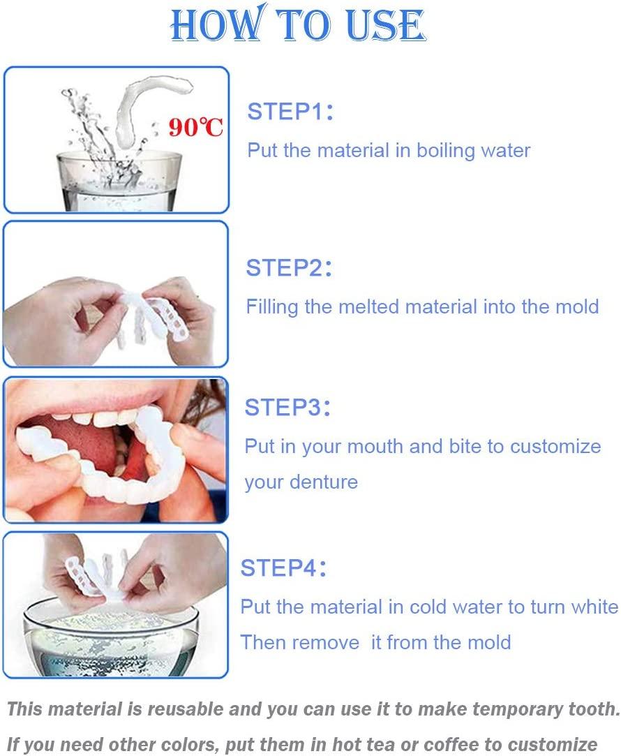 Customizable Denture Smile Teeth Molds Instantly Improve Your Smile