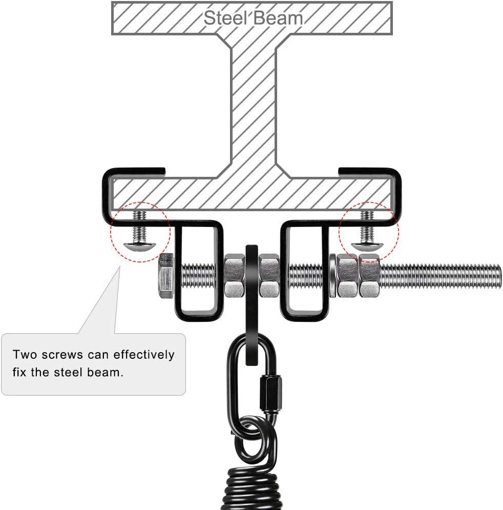 Dolibest Heavy Duty Steel Beam Hanger, Heavy Bag Mount, I Beam Heavy Bag Hanger for Punching Bag
