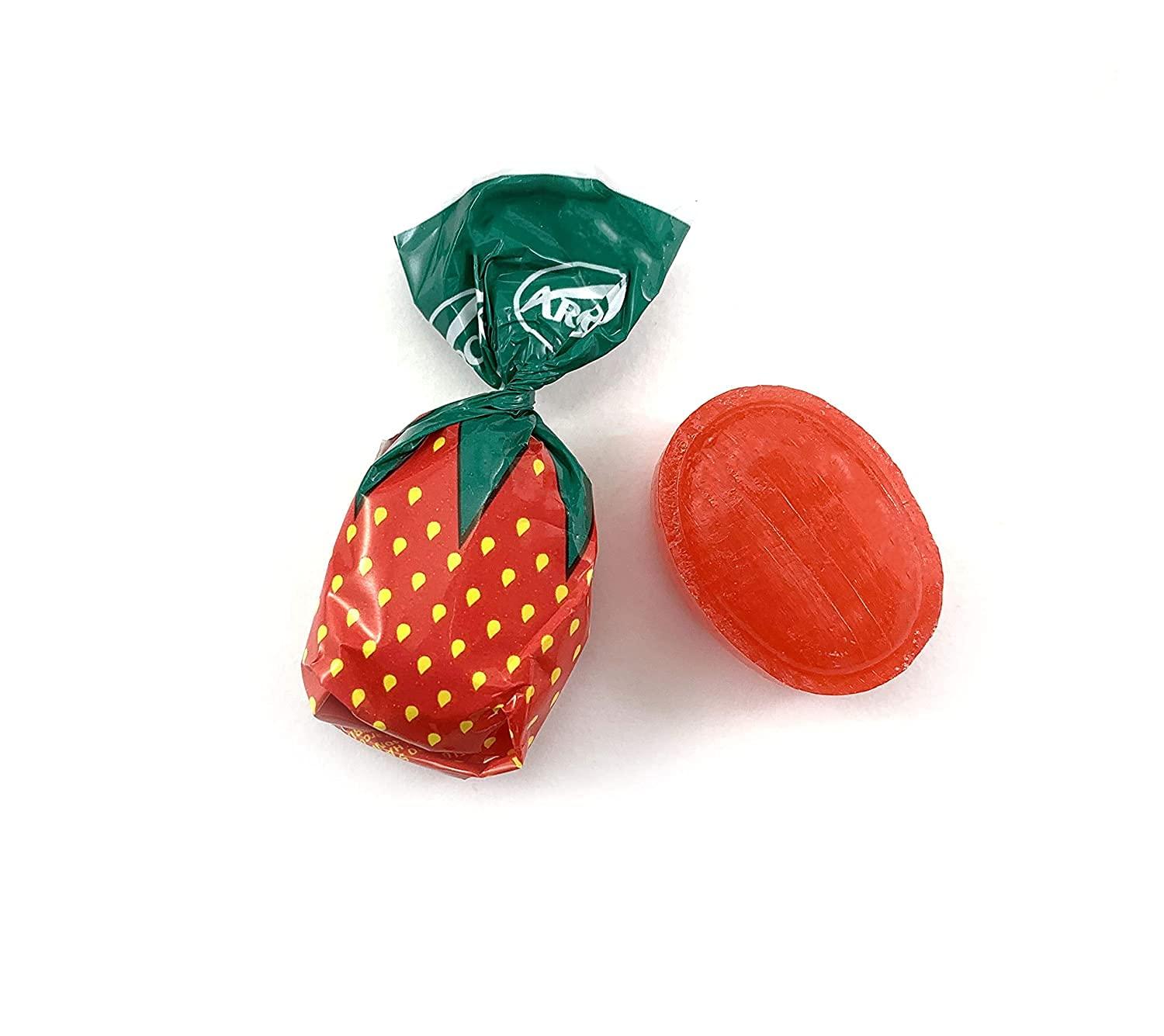 Arcor Strawberry Bon Bons Filled Hard Candy Bulk, 2 Pound Bag