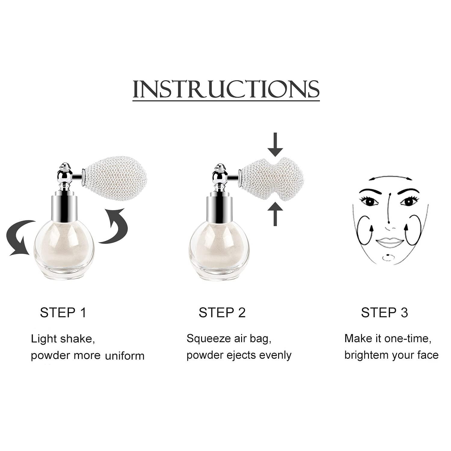 Shimmering Spray Powder Sparkle Powder, Glitter Dust Spray Gloss Powder