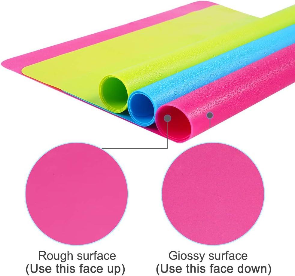 2 Pack Silicone Mat for Crafts, 15.7 inch x 11.8 inch Large Silicone Sheet, Multi Purpose Heat Resistant Mats for Epoxy Resin, Jewelry Casting