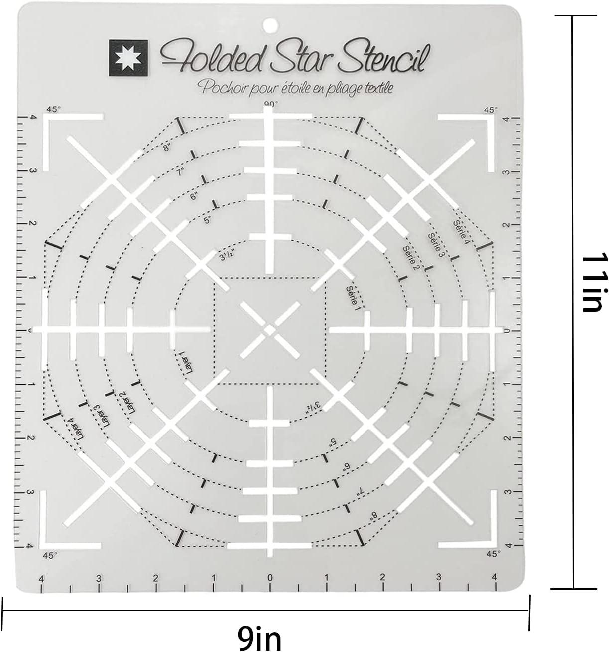 Folded Star Guide Stencil Sewing Quilting Template Patchwork Plastic  Template DIY Bowl Comfortable Suit for Any Pattern