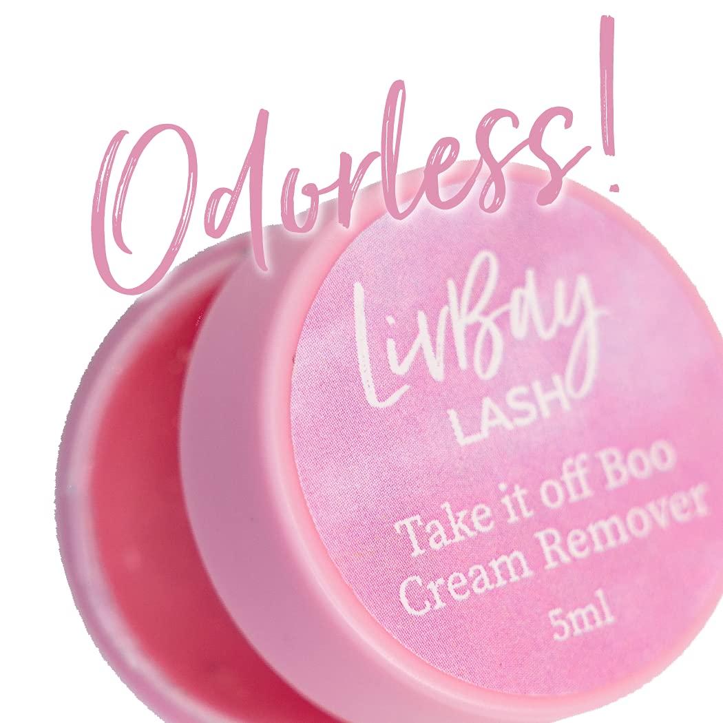 LivBay Lash Lash Cream Remover No Scent & Quick Eyelash Adhesive Removal and Dissolver for