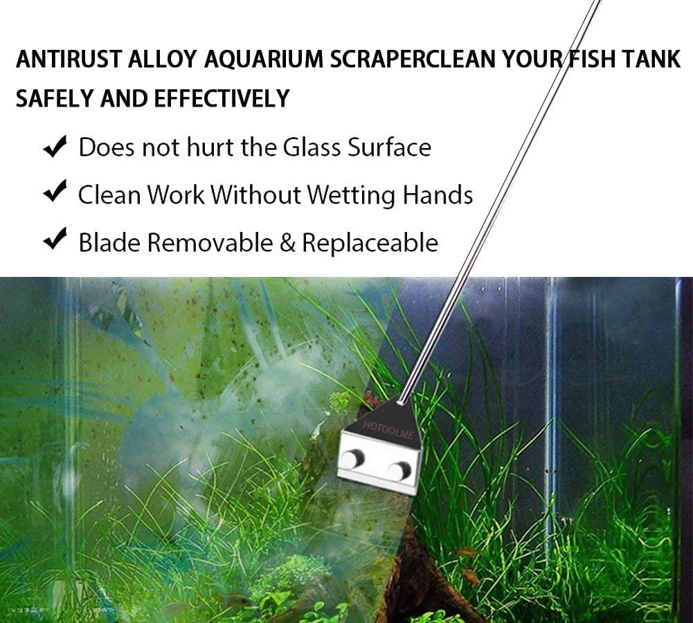 Fish Tanks Cleaner Algae Scraper Detachable Tank Razor Blade Glass Cleaner  Tool