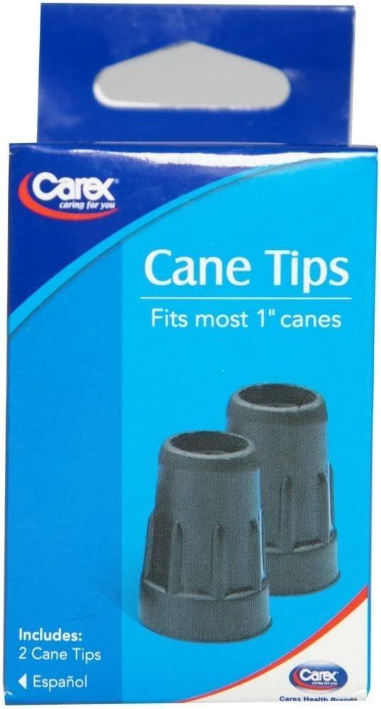 Carex Cane Tips Fits Most 1" Canes, 2 Each