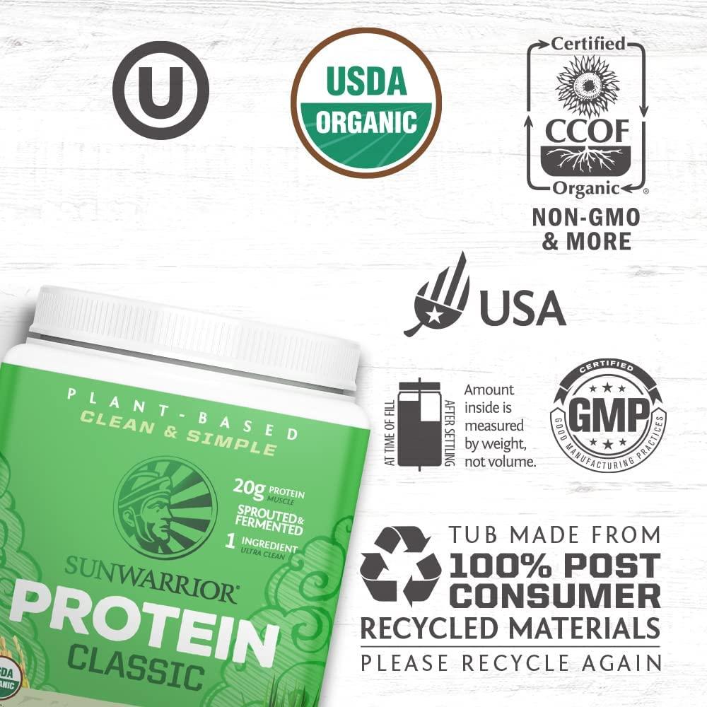 Brown Rice Vegan Protein Powder Raw Plant Based Protein Powder with