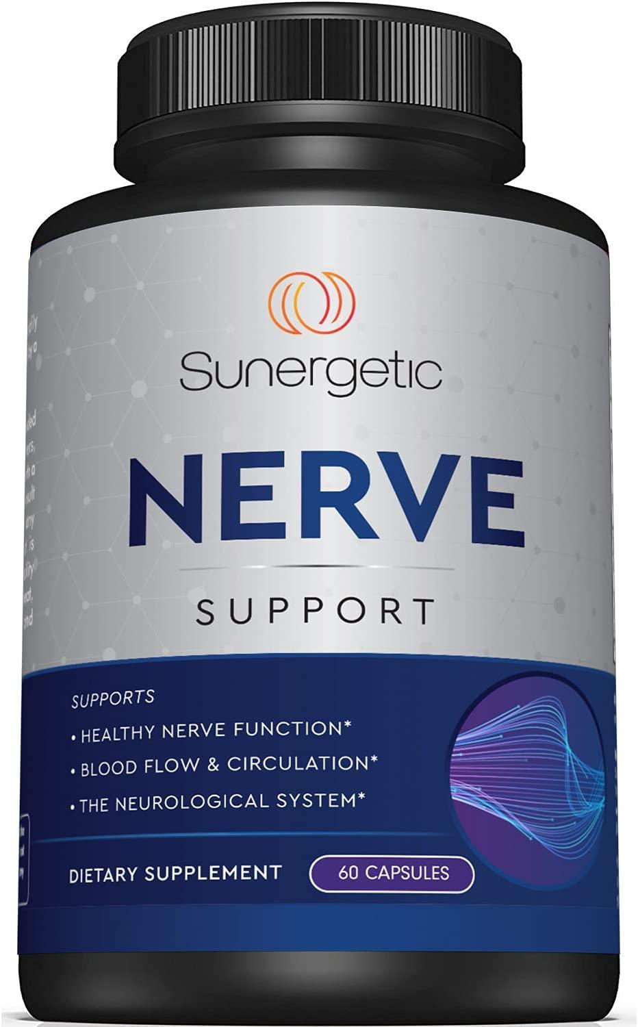 Sunergetic Premium Nerve Support Supplement 60 Capsules for Nerve