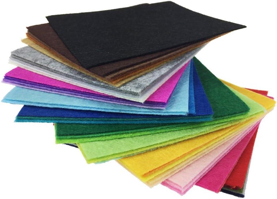 GCP Products 42Pcs Mixed Color Soft Nonwoven Felt Fabric Sheets 15X15Cm Diy  Craft Patchwork