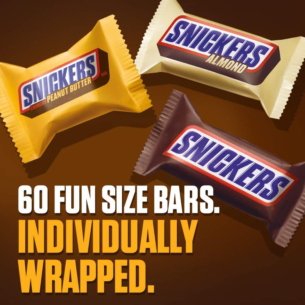 SNICKERS Minis Size Chocolate Candy Bars Bag, 40 oz