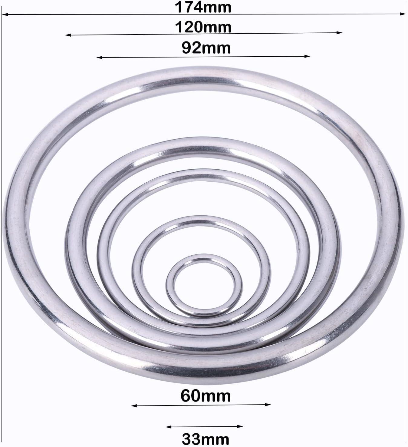 12 Pcs Metal O Rings 1 Inch Heavy Duty 304 Stainless Steel Welded O Ring  Multi-Purpose O-Ring for Macrame, DIY Crafts, Hardware, Bags, Camping Belt,  Dog Leashes, Keychain, Purse. 4mm*25mm ID 12Pcs