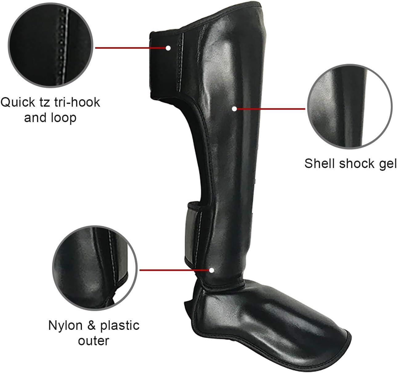 Boxing Muay Thai Shin Guards - Padded Leg Protective Gear for MMA,  Kickboxing, Sparring - Black Medium | Buy Now with Express International  Delivery | GoSupps.com