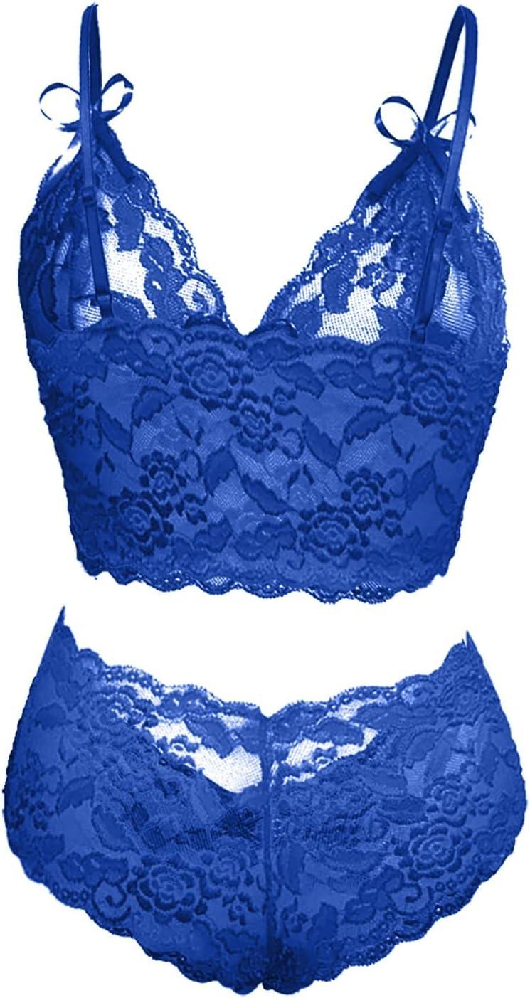 Women 2 Pieces Lingerie Sets Sexy Lace Babydoll Underwear