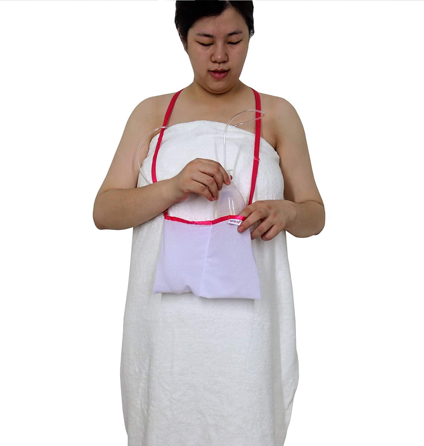 Comfortable Pink Mastectomy Drainage Pouch & Shower Support Yesito