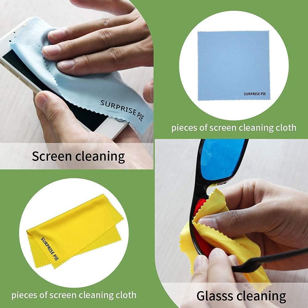 Microfiber Glass Cleaning Cloths | Streak Free Windows & Mirrors | Lint  Free Towels | Car Windows Wipes | Polishing Rags | Machine Wash- Blue,  Green