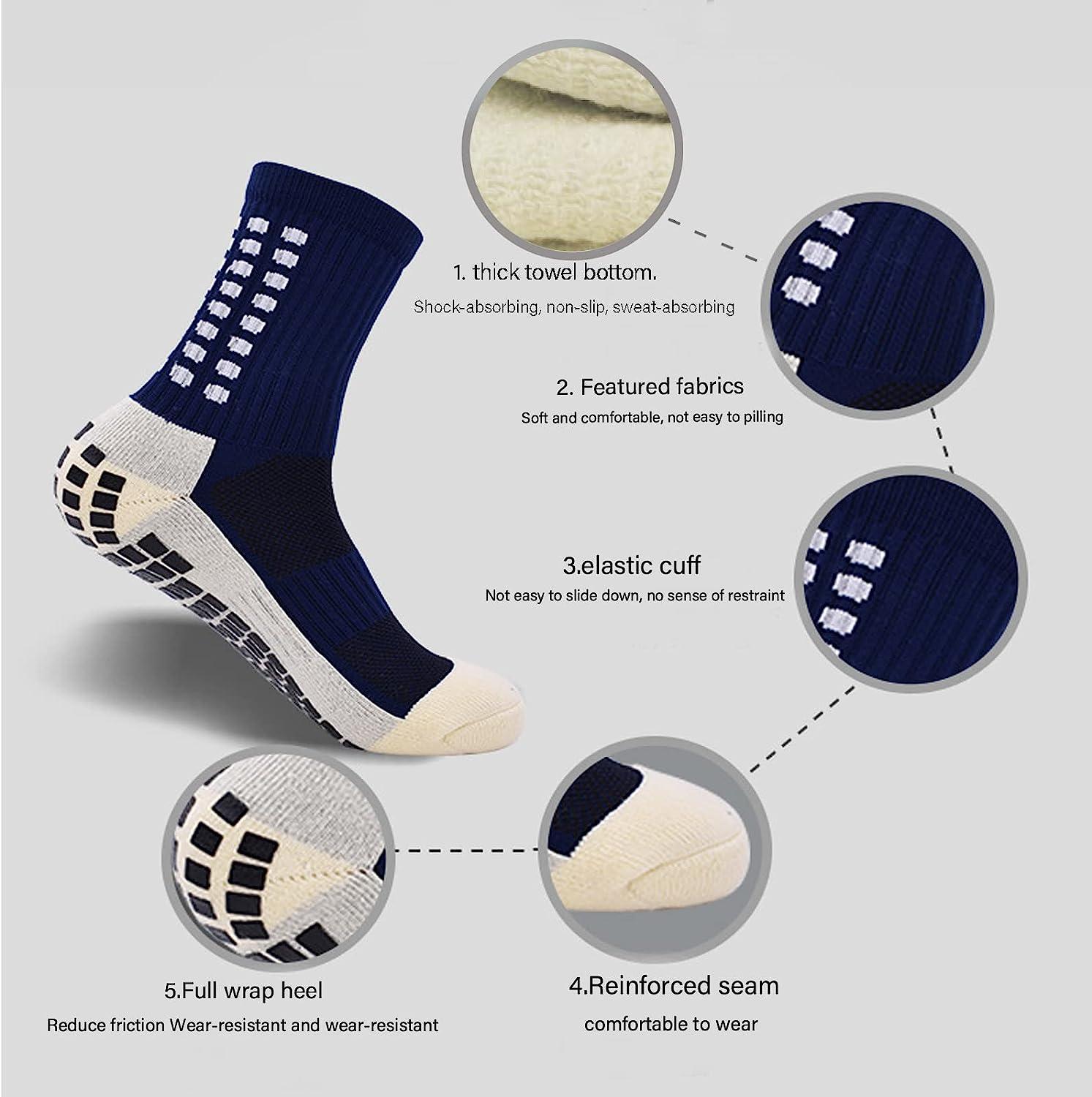MEIANJU Men's Soccer Socks Anti Slip Non Slip Grip Pads for Football  Basketball Sports Grip Socks 6 Pair gift box 6-10 Multicolor16pairs Gift Box