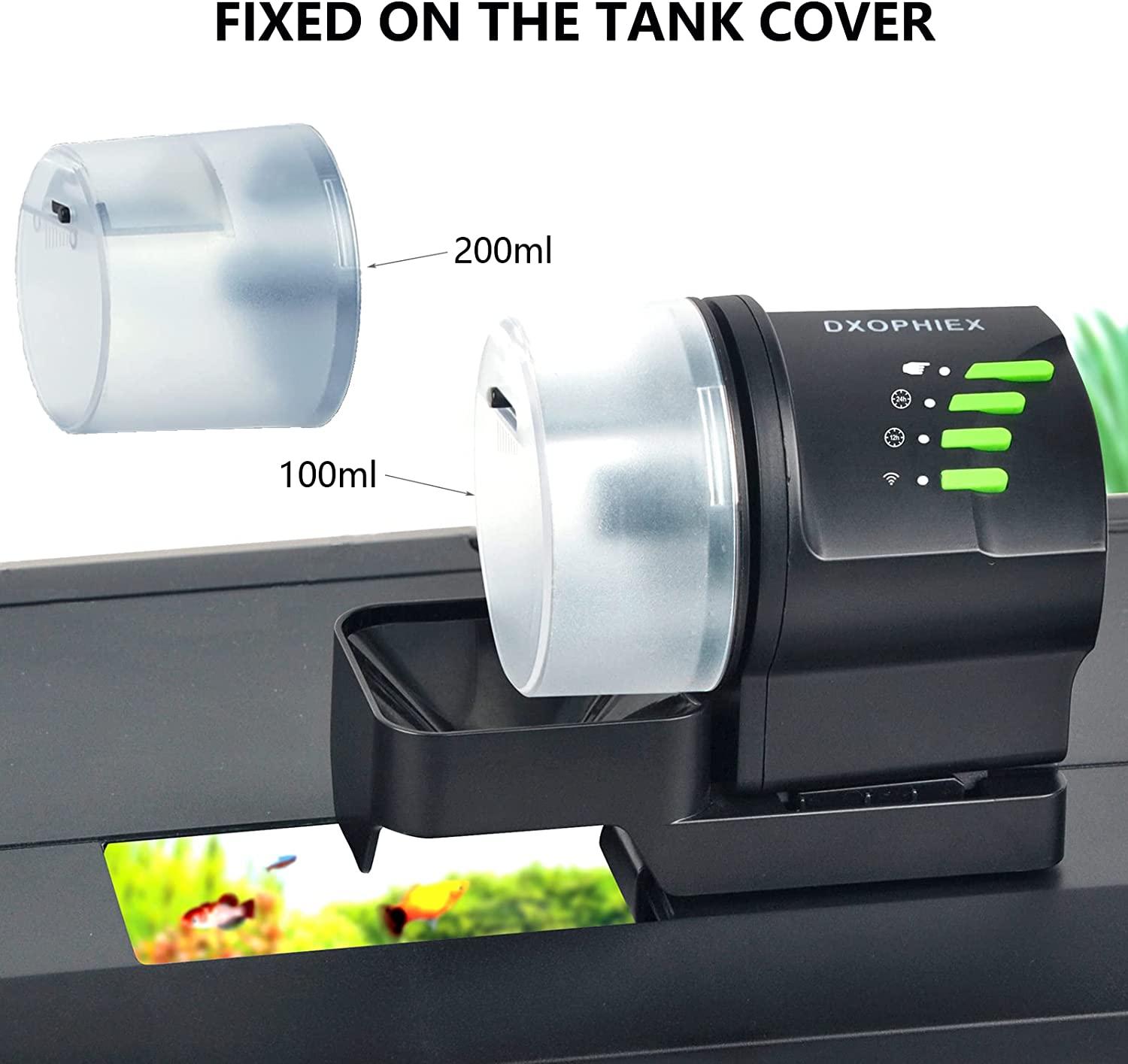 DXOPHIEX WiFi Fish Feeder Automatic Fish Feeder Automatic Dispenser Vacation Fish Feeder for