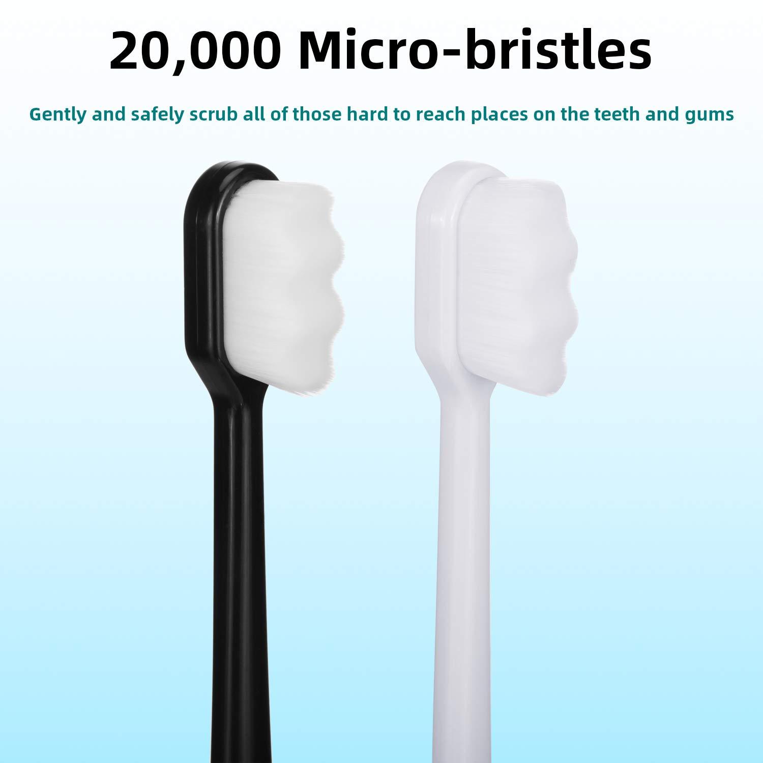 8 Pieces Soft Toothbrush Micro Nano Extra Soft Bristles Manual Soft