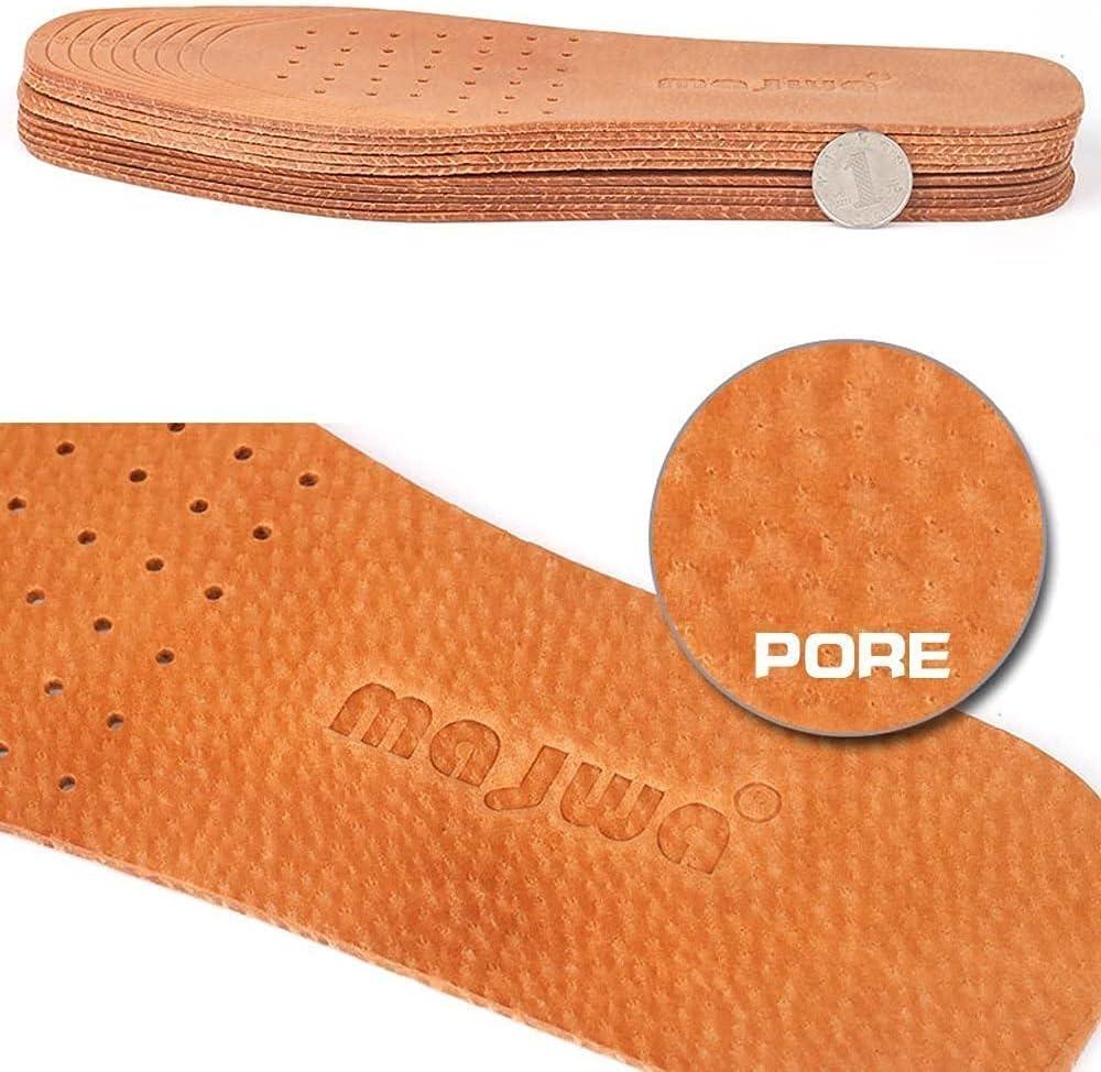 Magic Absorbent Ultra Thin Pigskin Leather Shoe Insoles for Stinky Feet