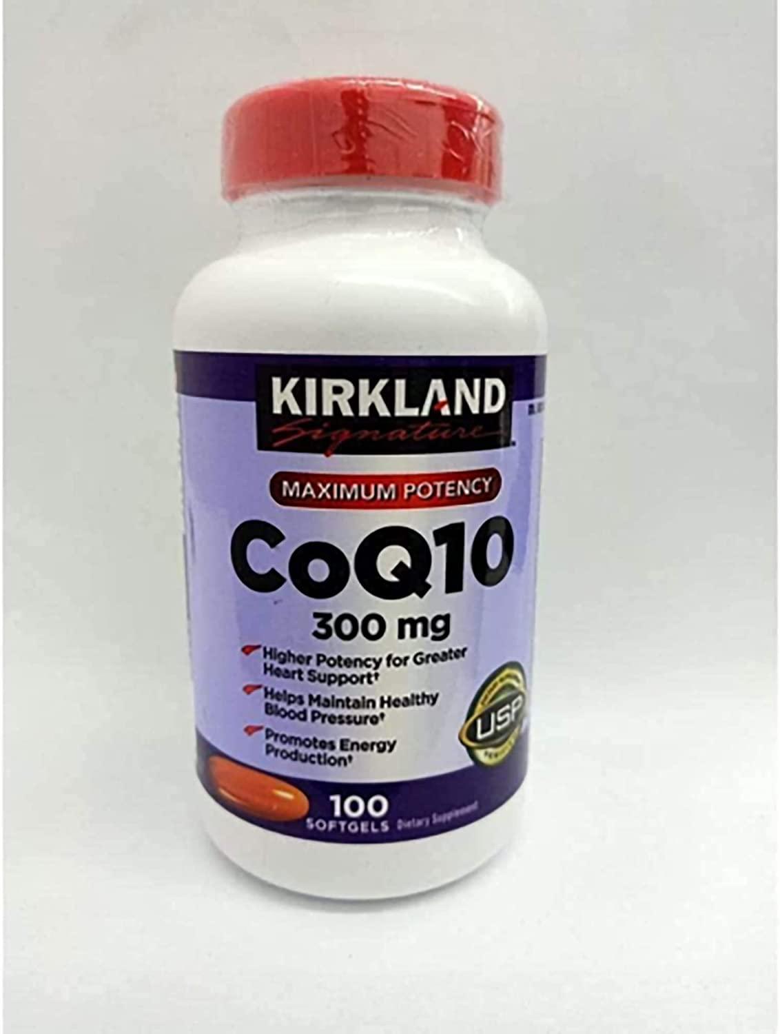 Kirkland Signature CoQ10 300mg Softgels Maximum Potency (Pack of 1)