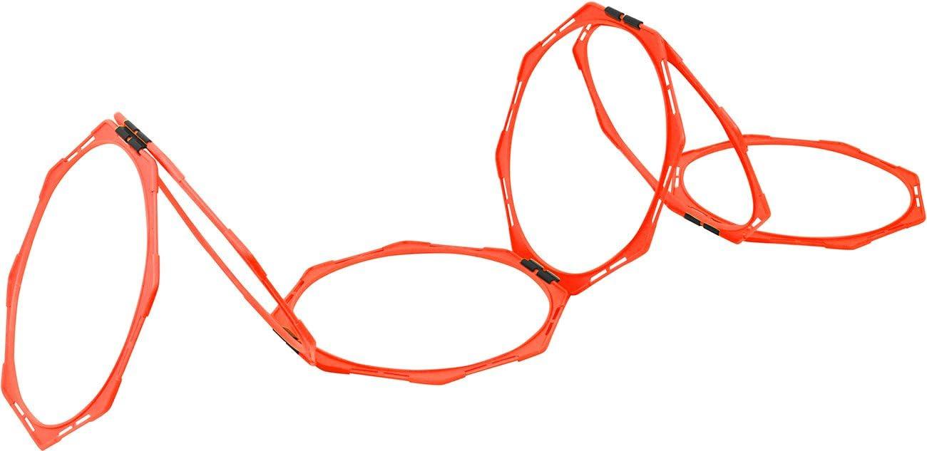 Hexagonal Speed & Agility Training Rings Set of 6 by Trademark Innovations Orange 20"