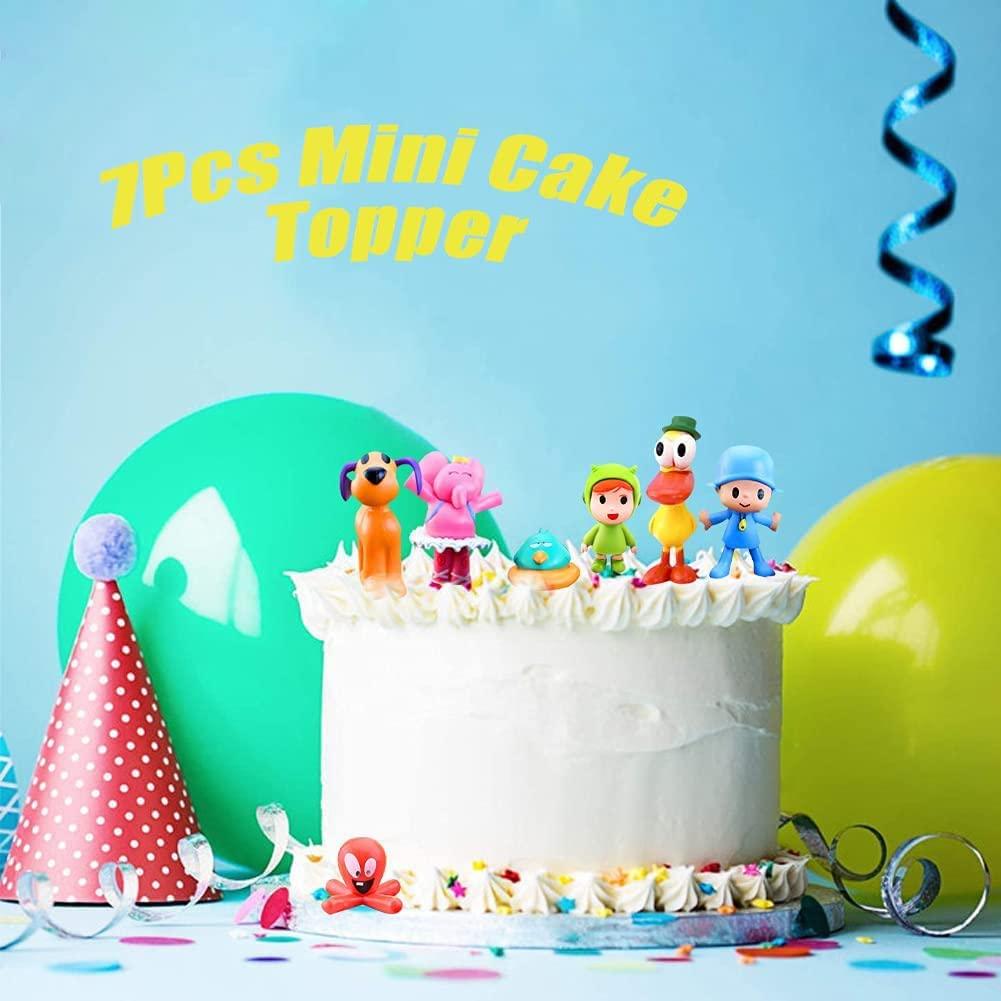 Pocoy0 Toys Set 7 PCS Cake Topper Mini Action Figure Dolls Cartoon  Characters Figures Cake Decorations Playset Party Supplies for Boys Girls  Don't eat