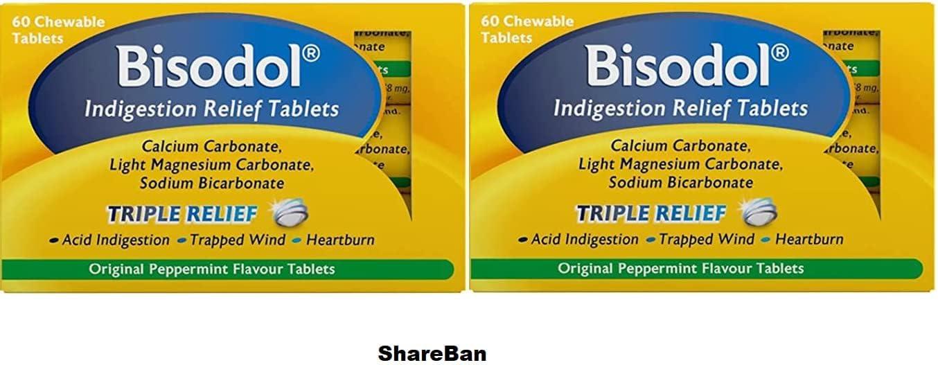Bisodol Indigestion Relief Tablets x100 FastActing Relief for