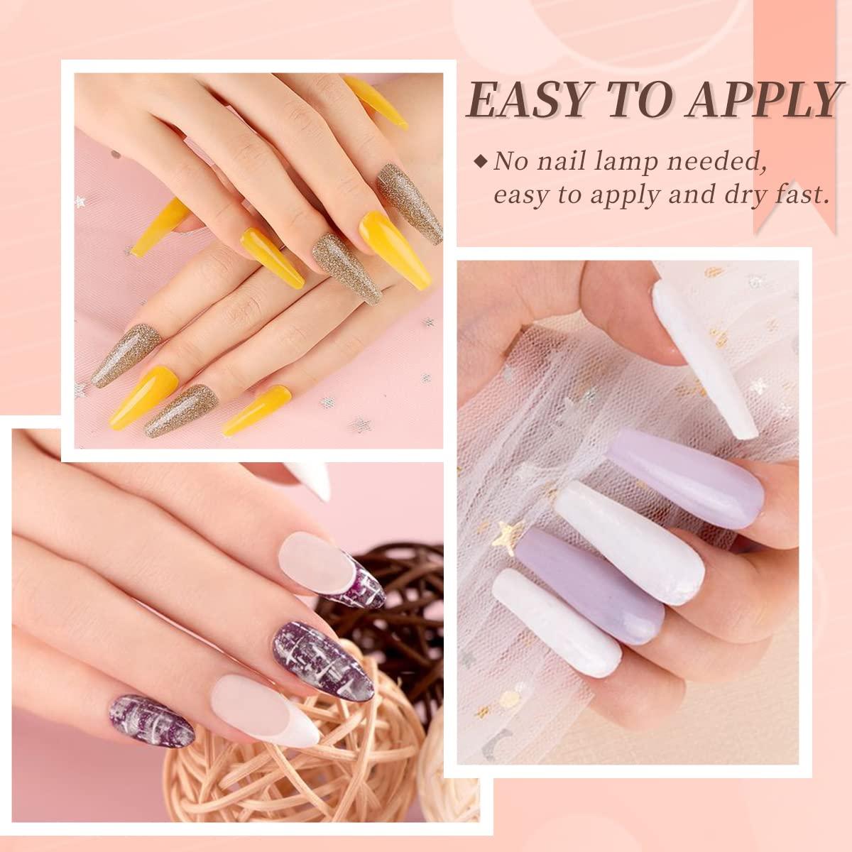 Dip Powder Gel Liquid Set with Activator, Base Top Gel and Brush Saver