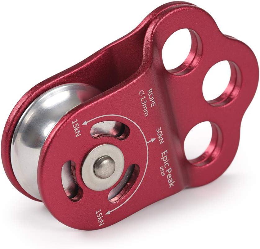 Epic Peak 30KN Triple Attachment Climbing Hitch Pulley for 13mm Rope