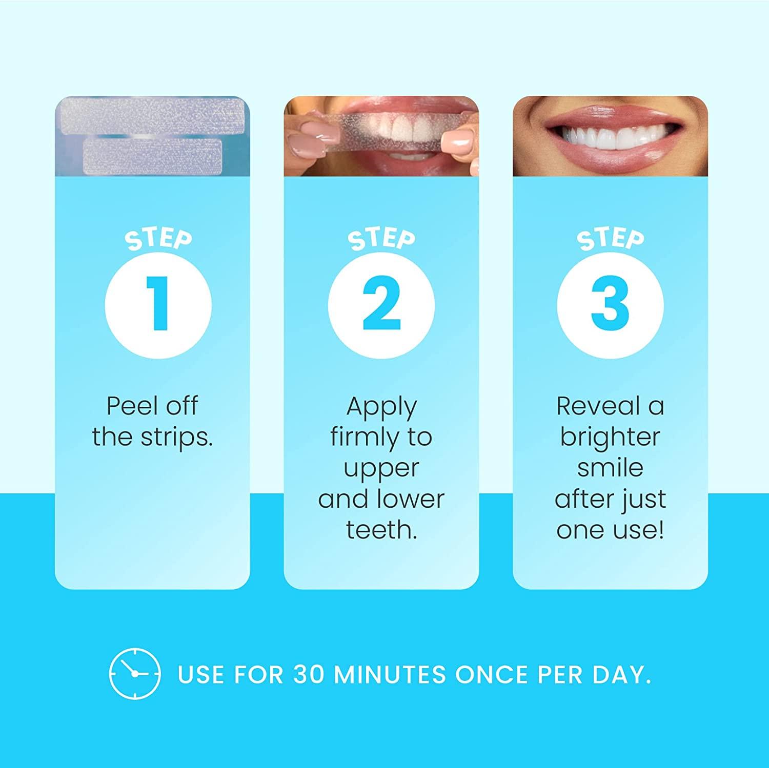 Zimba Teeth Whitening Strips Vegan Stain Remover White Strips