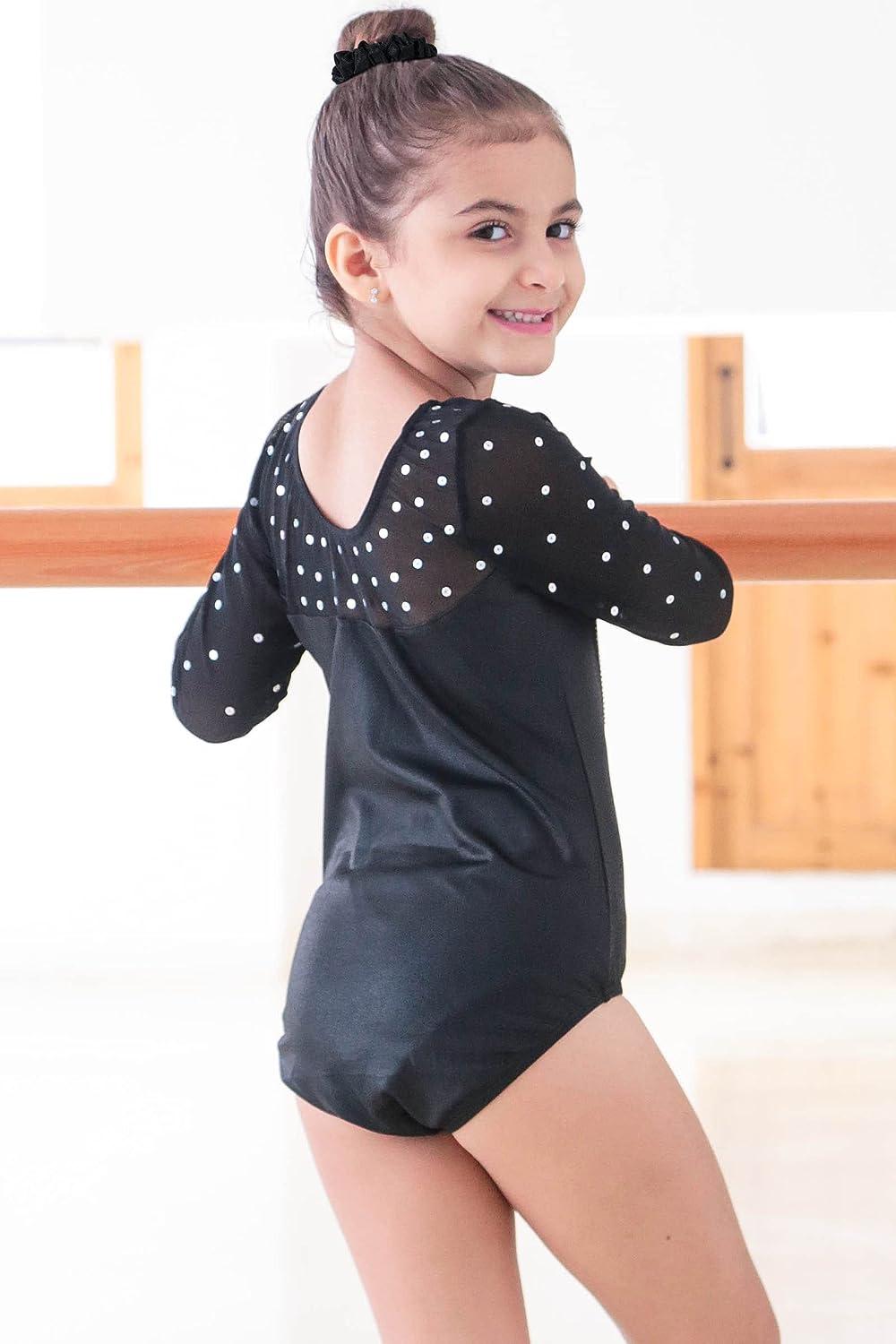 Jugaoge Mouwloos turnpakje voor meisjes, gymnastiekpak, mesh, split