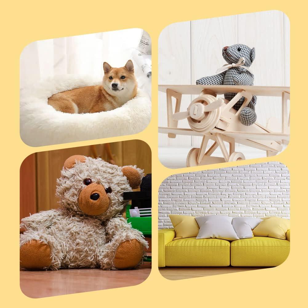 Polyester Fiber Fill Stuffing, Stuffing for Stuffed Animals 100g/3.5oz,  Premium Fiber Fill Stuffing, Stuffing for Sewing, Bulk Pillow Stuffing,  Fluffy