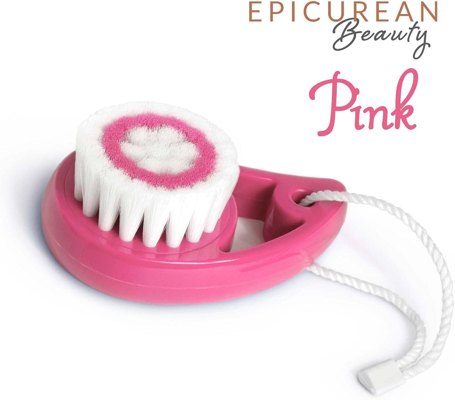 Epicurean Beauty Mini Soft Scrubber Face Brush Pink Gentle Manual