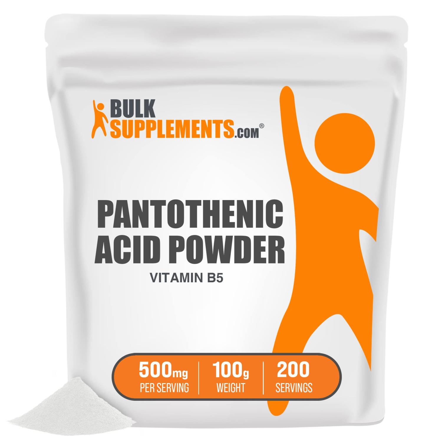 Vitamin B5 Powder Pantothenic Acid 500mg Acne